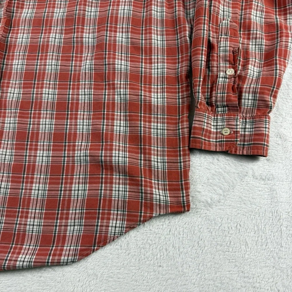 Ralph Lauren Button Down Blake Shirt Mens XL Red Plaid‎ Cotton Pony